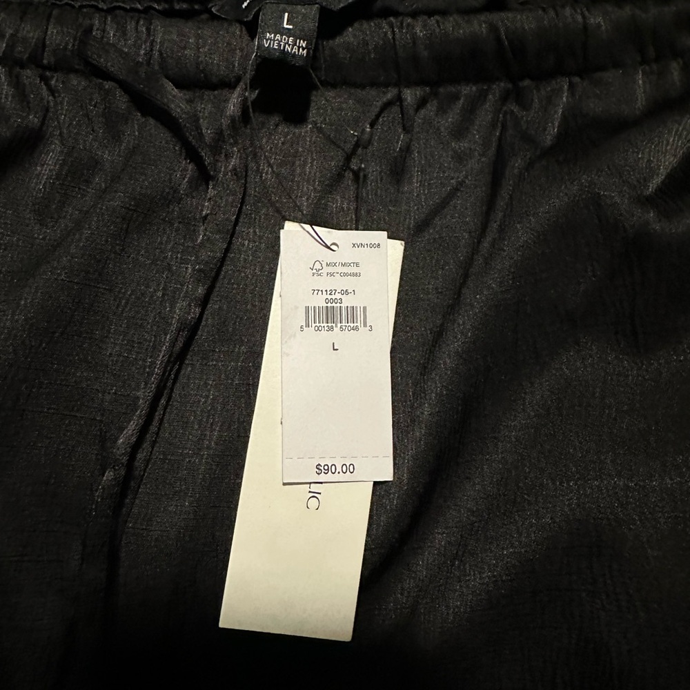 NWT Banana Republic Black Women's Silk Trousers with Draw Strings - Picture 2 of 2